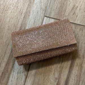 Rose gold jewel clutch